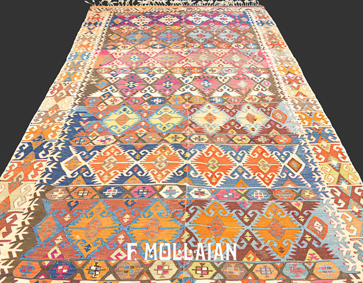 Long Antique Turkish Anatolian Kilim n°:98072355